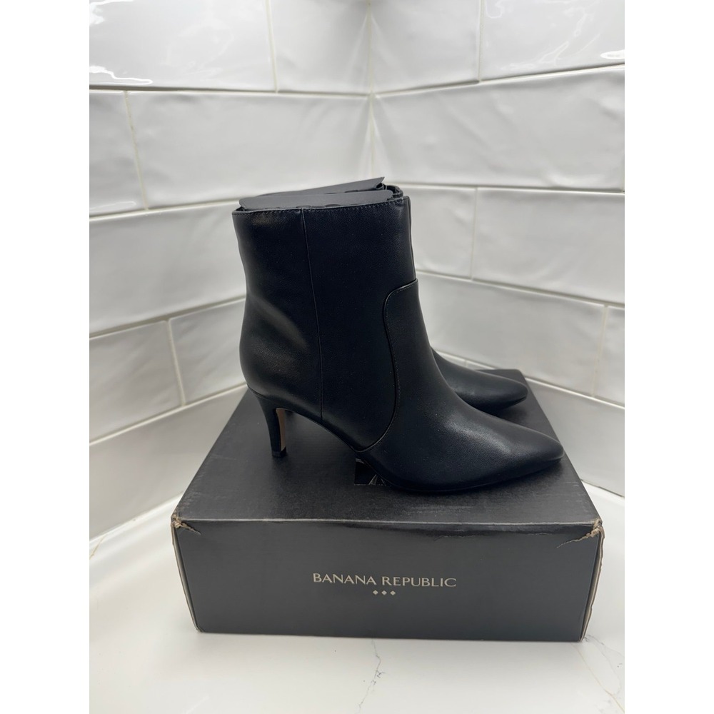 Banana republic VEGAN‎ LEATHER HEELED BOOTIE size 8 - Picture 4 of 6